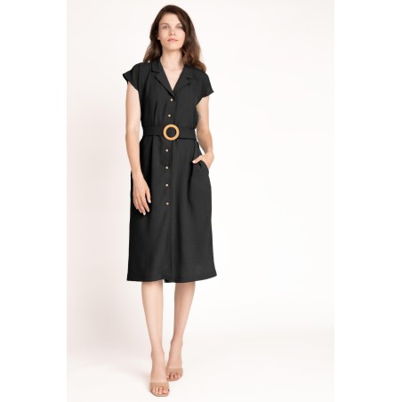 VESTIDO CAMISERO OFRA NEGRO