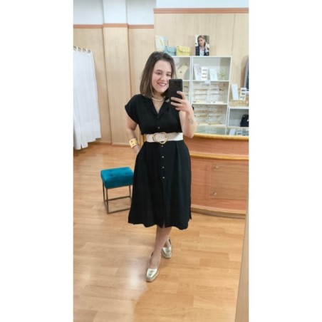 VESTIDO CAMISERO OFRA NEGRO