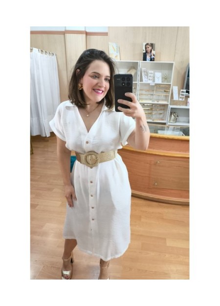 VESTIDO CAMISERO BLANCO