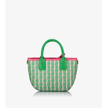 BOLSO BLOOM VERDE Y FUCSIA