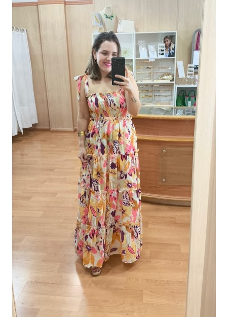 VESTIDO LARGO MULTICOLOR