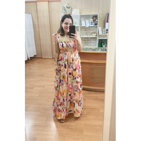 VESTIDO LARGO MULTICOLOR