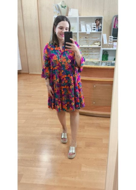 VESTIDO CAMISERO MANGA LARGA