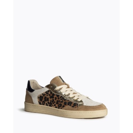 ZAPATILLAS ANIMAL PRINT DORADO