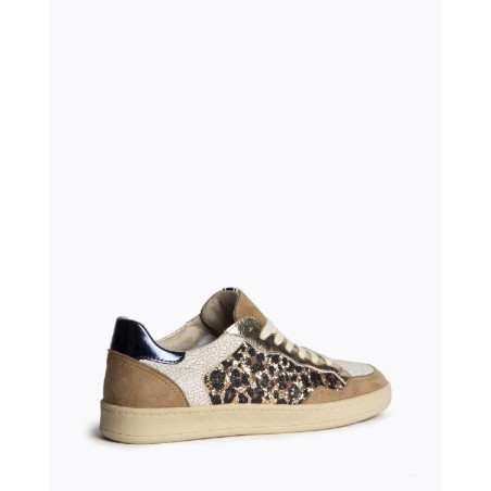 ZAPATILLAS ANIMAL PRINT DORADO