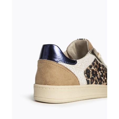 ZAPATILLAS ANIMAL PRINT DORADO