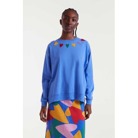 SUDADERA BORDADO DE CORAZONES
