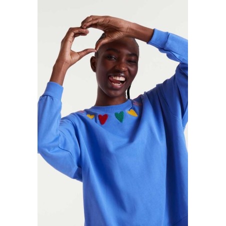 SUDADERA BORDADO DE CORAZONES