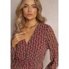 VESTIDO  ESTAMPADO BURDEOS