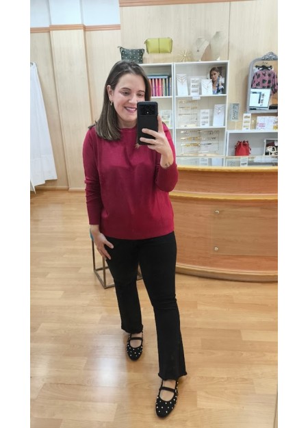 PANTALÓN VAQUERO FLARE NEGRO