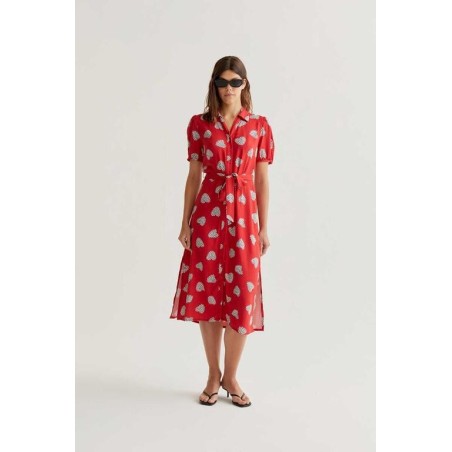 vestido midi estapado corazones|klysa vestido midi estampado harmony red|klysa