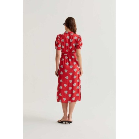 vestido midi estapado corazones|klysa vestido midi estampado harmony red|klysa