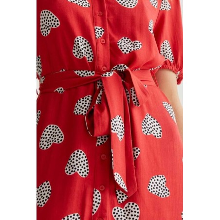vestido midi estapado corazones|klysa vestido midi estampado harmony red|klysa
