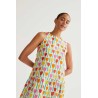 VESTIDO CORTO ESTAMPADO TULIPANES