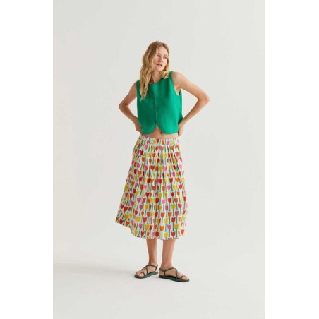 FALDA MIDI TULIPANES