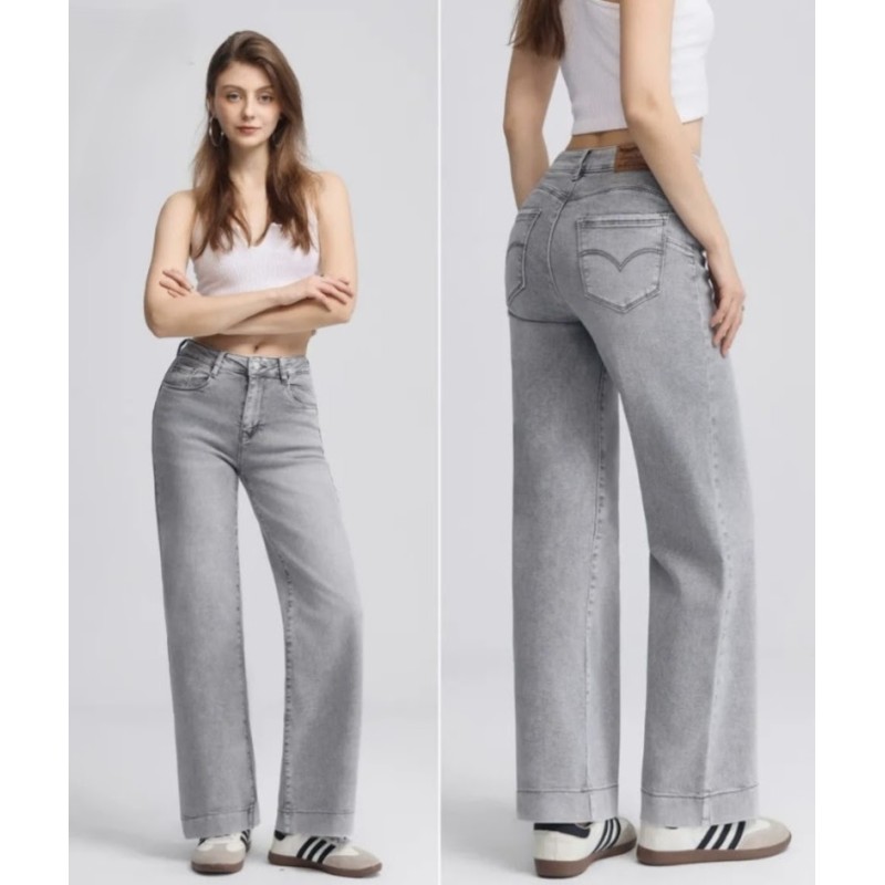 VAQUERO WIDE LEG GRIS