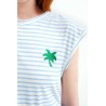 CAMISETA RAYAS BLANCAS Y AZUL