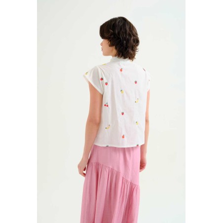 CAMISA BORDADA FRUTAS