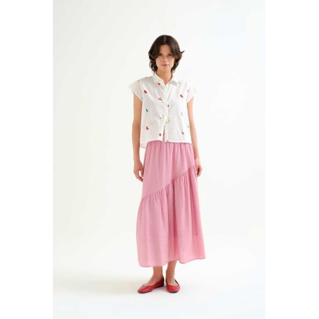 CAMISA BORDADA FRUTAS
