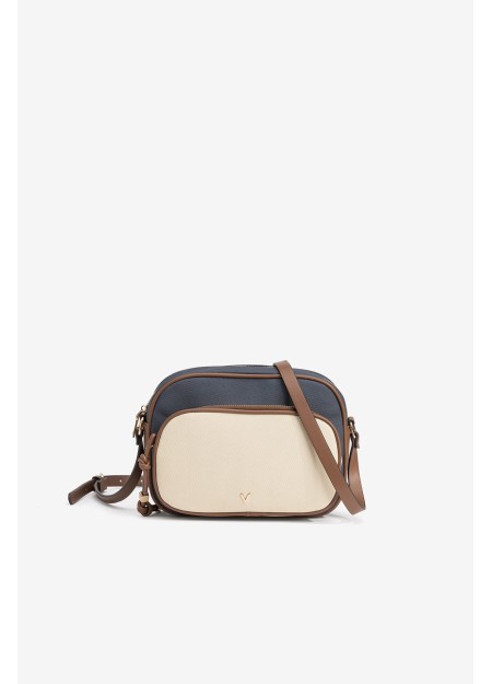 BOLSO BANDOLERA COMBINADO AZUL