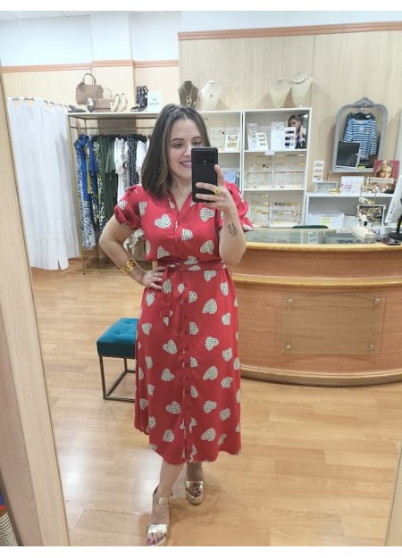vestido midi estapado corazones|klysa vestido midi estampado harmony red|klysa