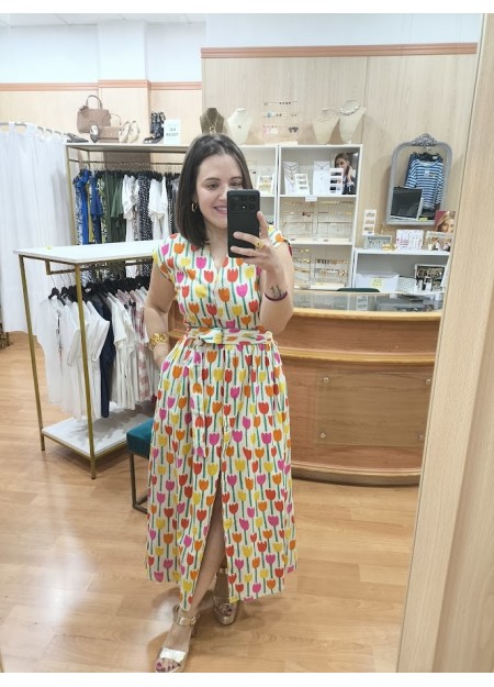 VESTIDO CAMISERO TULIPANES