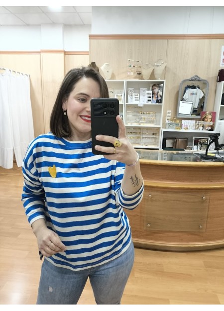 CAMISETA RAYAS AZULES