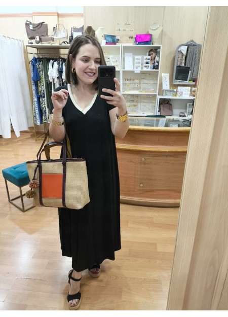 VESTIDO BASIC NEGRO MC