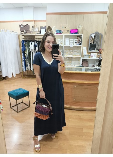 VESTIDO BASIC MARINO MC