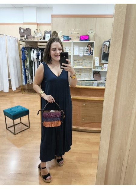 VESTIDO TIRANTES MARINO
