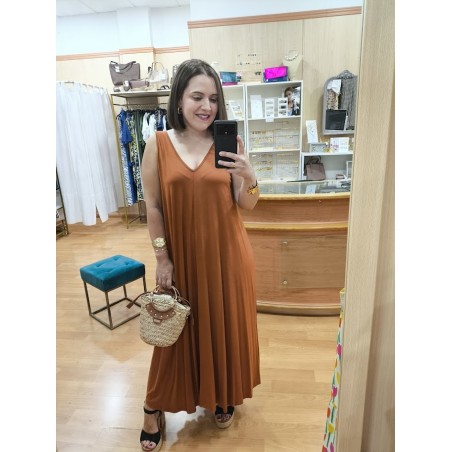 VESTIDO TIRANTES NARANJA