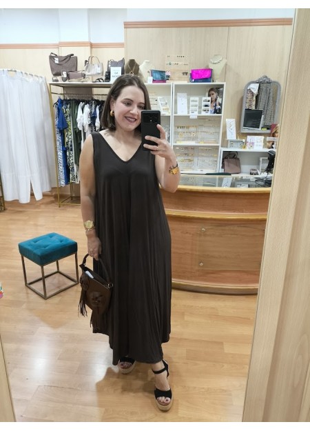 VESTIDO TIRANTES CHOCOLATE