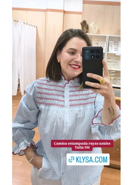 CAMISA RAYAS AZUL Y  BLANCO
