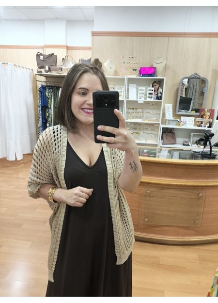 CHAQUETA PUNTO DORADA