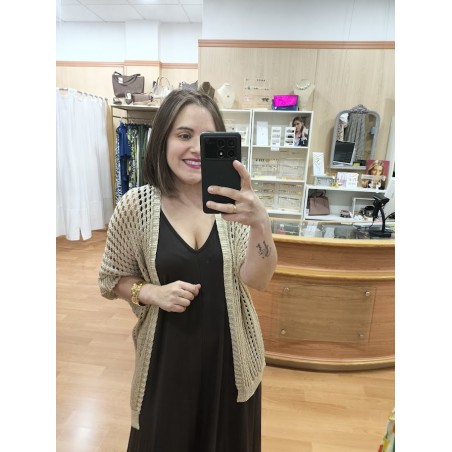 CHAQUETA PUNTO DORADA