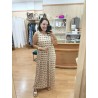 VESTIDO GEOMETRICO BEIG