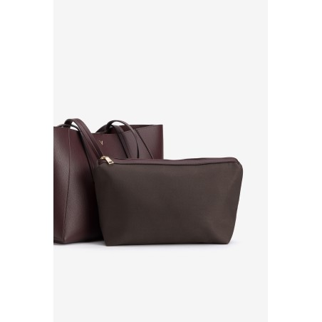 BOLSO SHOPPER BURDEOS