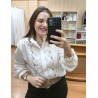 CAMISA BEIG BORDADA