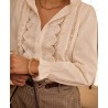 CAMISA BEIG BORDADA