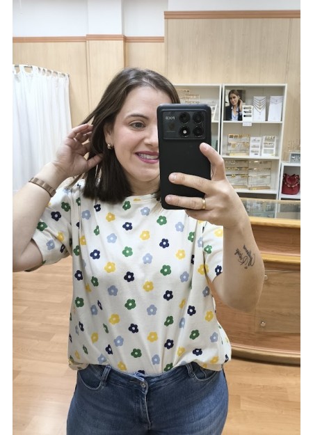 CAMISETA ESTAMPADA DE FLORES