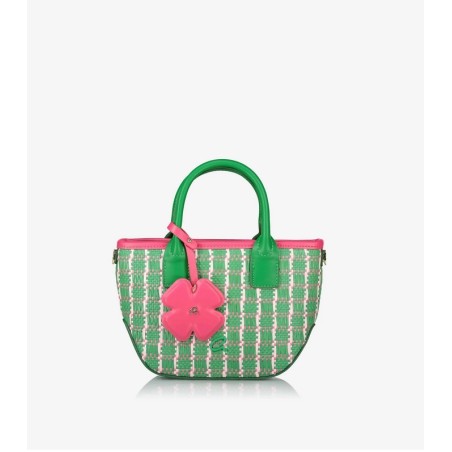BOLSO BLOOM VERDE Y FUCSIA